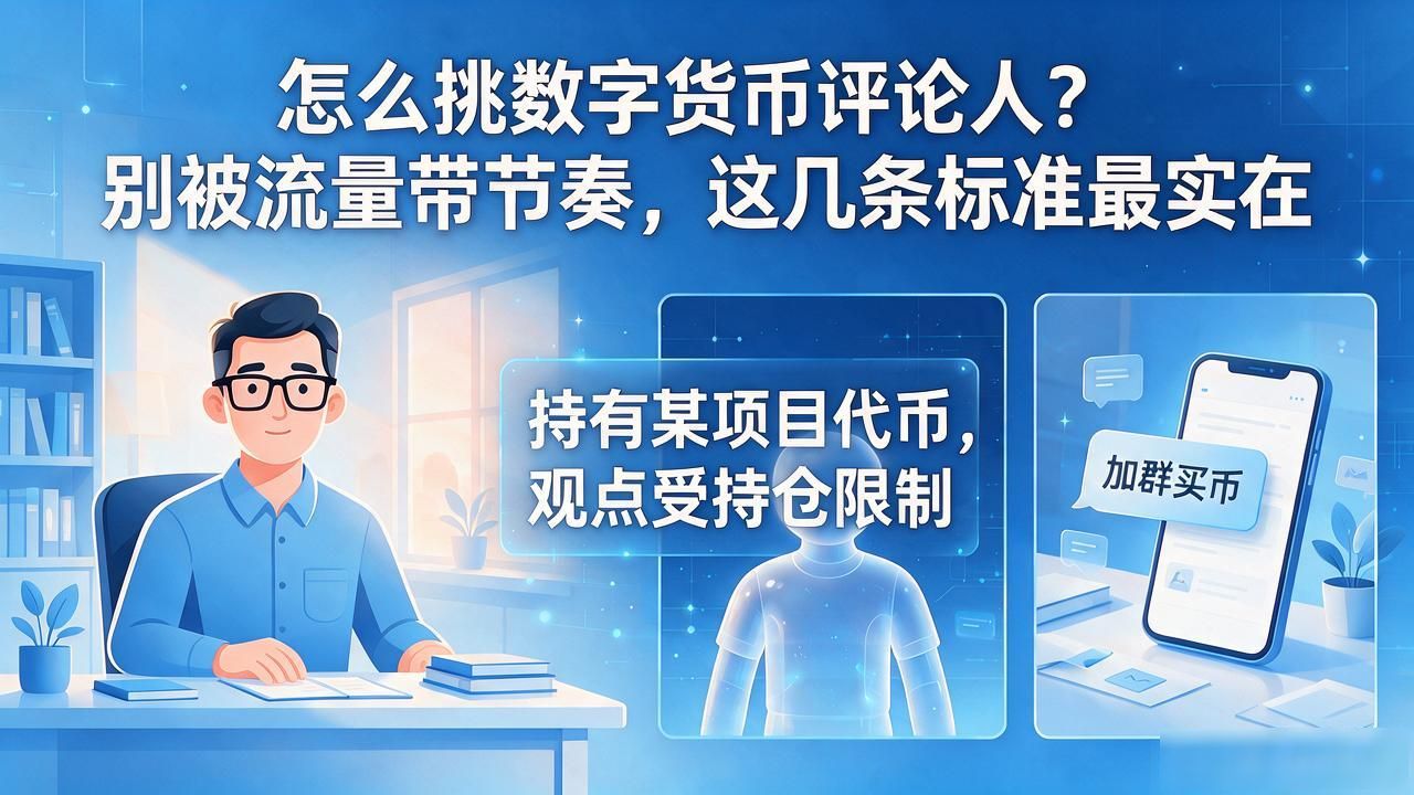 怎么挑数字货币评论人？别被流量带节奏，这几条标准最实在