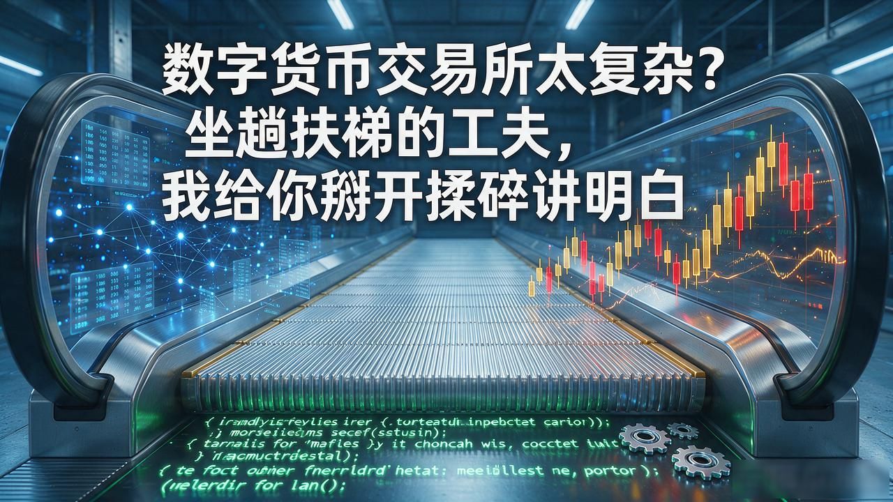 数字货币交易所太复杂？坐趟扶梯的工夫，我给你掰开揉碎讲明白