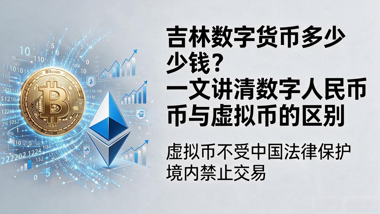吉林数字货币多少钱？一文讲清数字人民币与虚拟币的区别