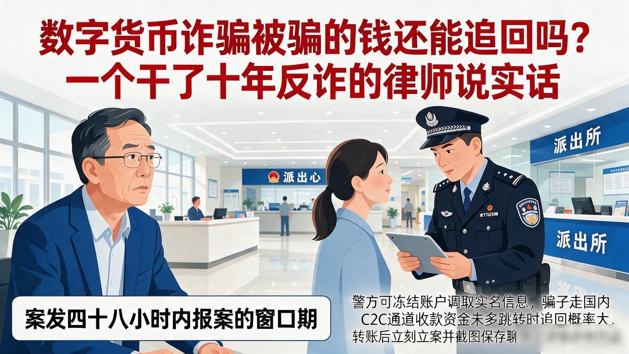 数字货币诈骗被骗的钱还能追回吗？一个干了十年反诈的律师说实话