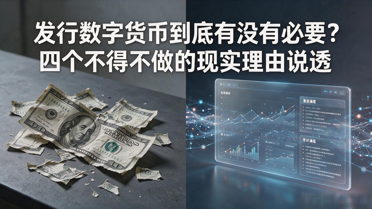 发行数字货币到底有没有必要？四个不得不做的现实理由说透