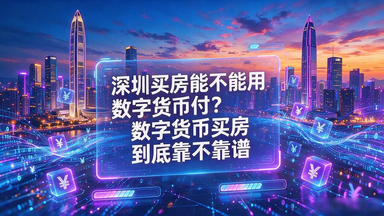 深圳买房能不能用数字货币付？数字货币买房到底靠不靠谱