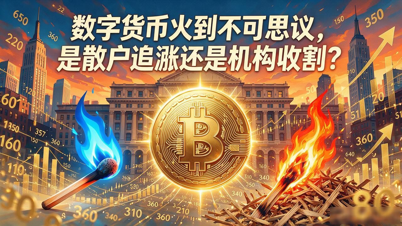 数字货币火到不可思议，是散户追涨还是机构收割？说点大实话