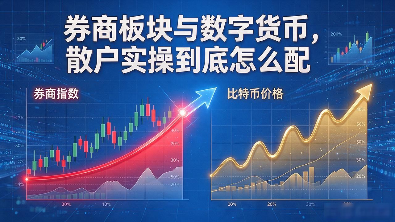 券商板块与数字货币，散户实操到底怎么配