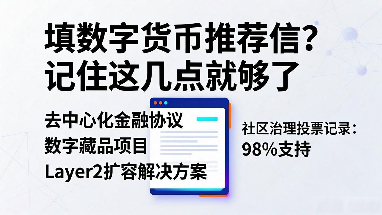 填数字货币推荐信？记住这几点就够了