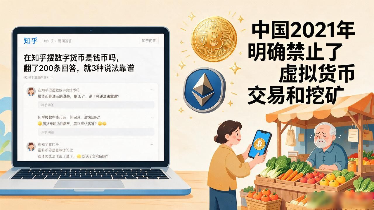 在知乎搜"数字货币是钱币吗"，翻了200条回答，就3种说法靠谱
