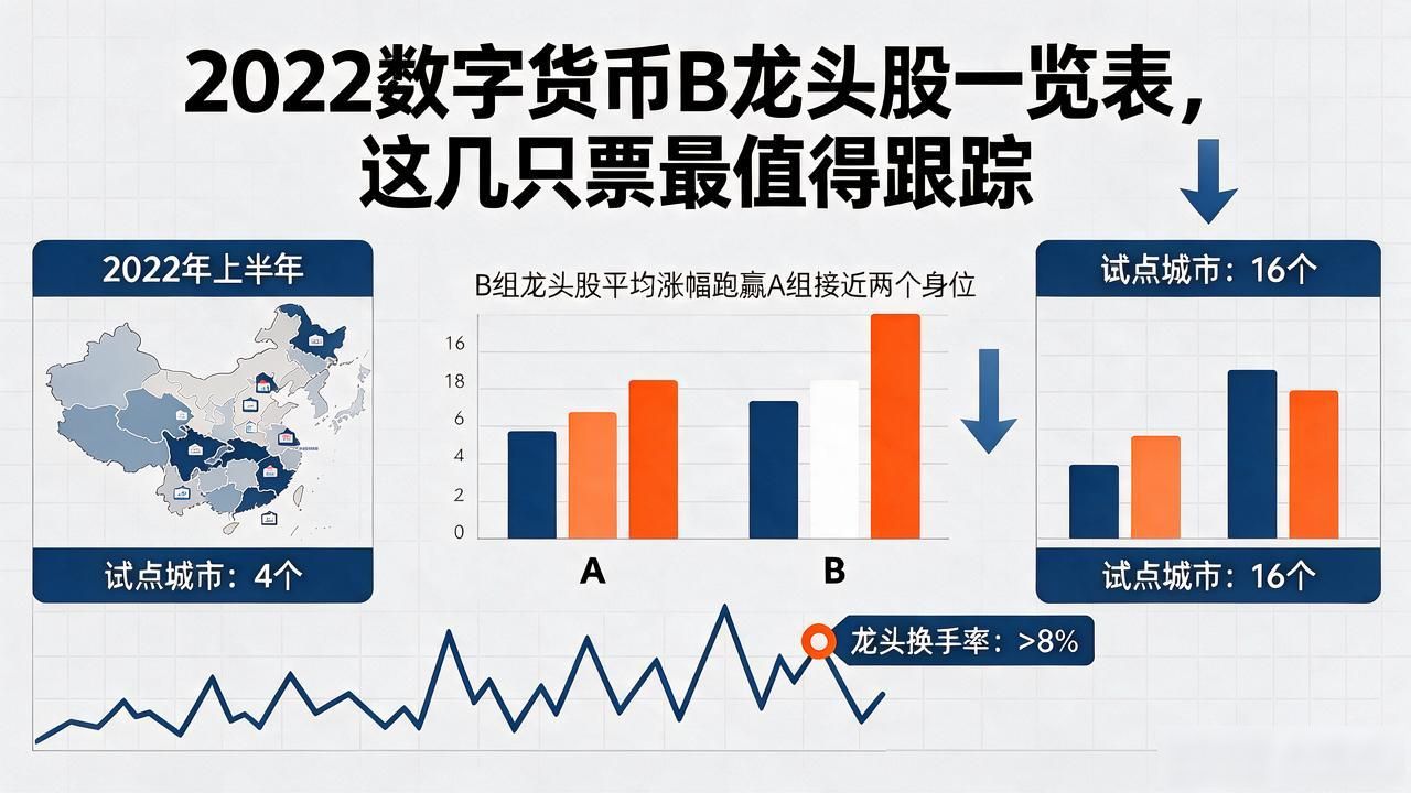 2022数字货币B龙头股一览表，这几只票最值得跟踪